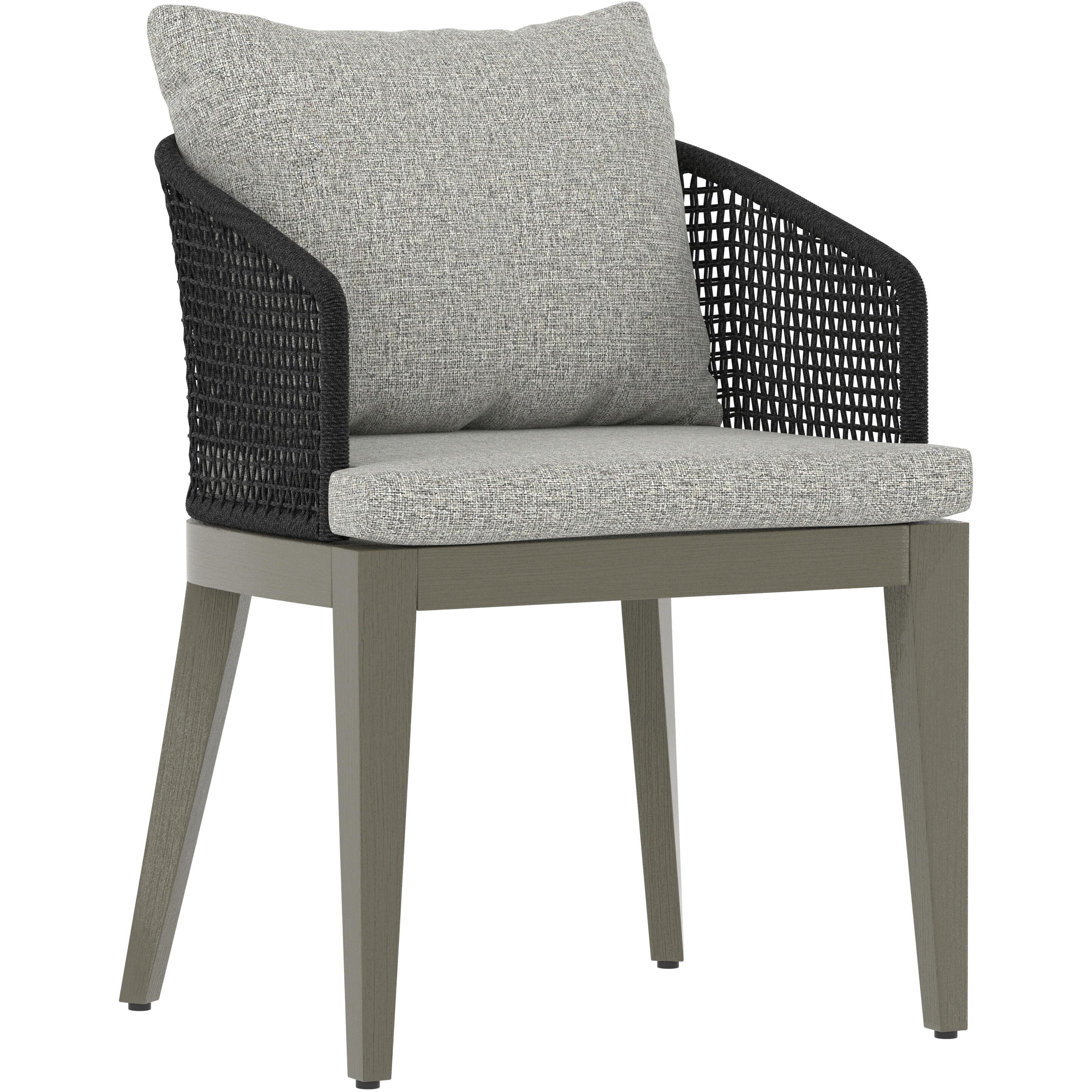 Capri Smoke Grey / Copacabana Marble Outdoor Dining Armchair